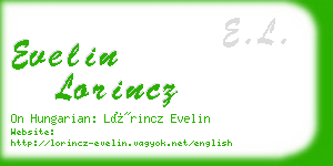 evelin lorincz business card